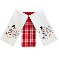 Serafina Home Christmas And Winter Snowman Be Jolly Kitchen Towel Set Of 3