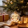 thumbnail image 5 of Lighted Christmas Ball Ornaments Clear Miniature Winter Scene Baubles with Glowing LED for Holiday Tree Decor, 5 of 7