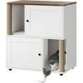 thumbnail image 4 of OUTGOODS Double Cat Litter Box Enclosure Furniture, Engineered Wood, Natural Finish, 4 of 9