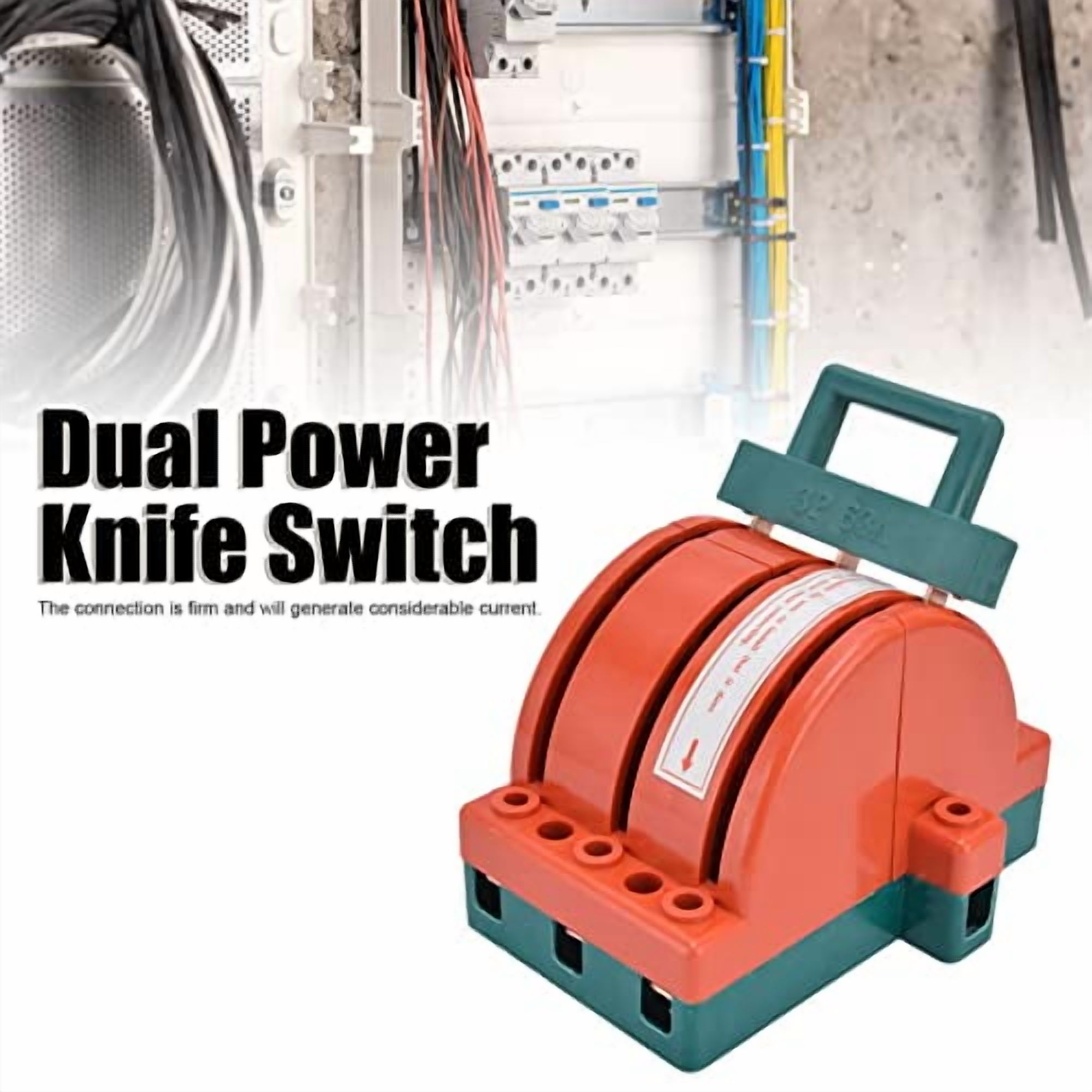3P 63A Double Throw Electric Knife Switch, Bidirectional Double Power Knife Switch with Dpdt Power Isolation, Safety Disconnect against Electric Shock$$Electrical