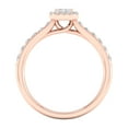 thumbnail image 3 of Imperial 3/4 Ct TDW Emerald Diamond Halo Engagement Ring in 10K Rose Gold (H-I, I2), 3 of 4
