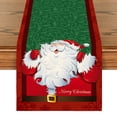 thumbnail image 2 of Yoyauz Christmas Table Runner 13 x 72 Inch Decorations, Red Plaid Linen Burlap Santa Reindeer Pattern Table Cover for Winter Xmas Theme Parties, 2 of 6
