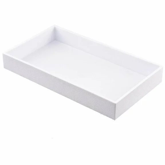 1 1/2" Deep Standard White Utility Trays - 14 3/4'' X 8 1/4'' X 1 1/2''H