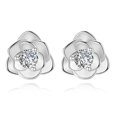 thumbnail image 4 of Pendientes de plata de ley chapados en oro con forma de rosa, hipoalergénicos y sin níquel para mujer Sincero Electrónica, 4 of 4