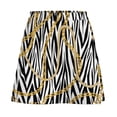 thumbnail image 5 of Gold Chains Skirt Woman Zebra Striped Retro Mini Skirts Summer Street Fashion High Waist D, 5 of 7