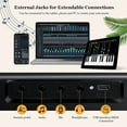 thumbnail image 3 of iMeshbean 88 Key Electric Piano Keyboard Portable Semi Weighted Full Size Key w/Pedal &Bag, Black, 3 of 15