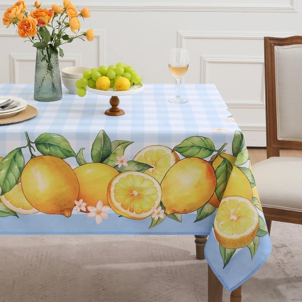 Romanstile - Confezione Da 2 Tovaglie Rettangolari In Poliestere, Grigio Chiaro, 152x305 Cm, Antimacchia