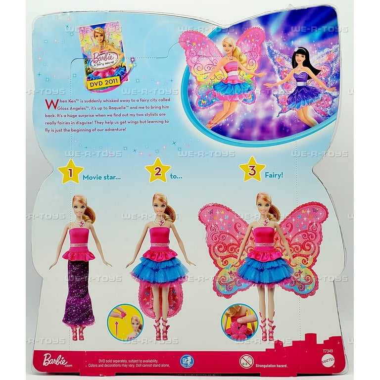 green emerald velvet dress Barbie A Fairy Secret Doll : Amazon.sg: Toys