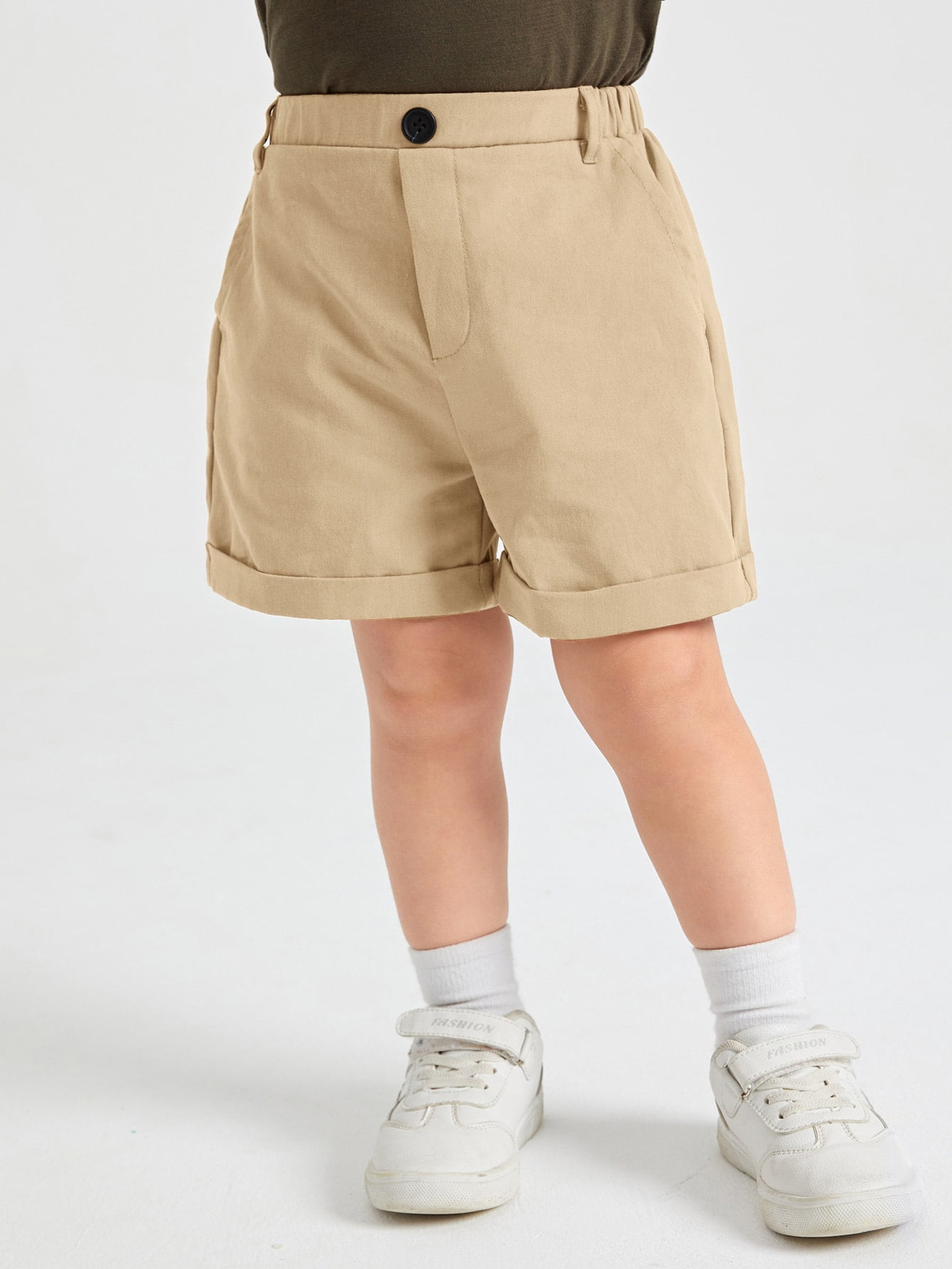 Toddler Boys Roll Up Hem Shorts 5Y(43IN 