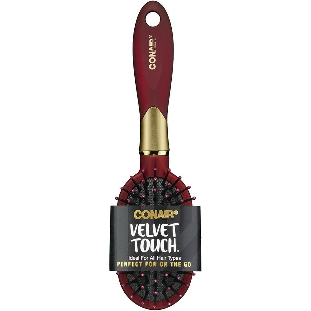Conair Velvet Touch Round Cushion Based Hair Brush 1 ea (Pack of 4