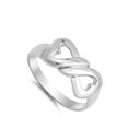 thumbnail image 4 of Twisted Infinity Heart Knot Ribbon Purity Ring Sterling Silver Band 925 Jewelry Female Male Size 5, 4 of 4