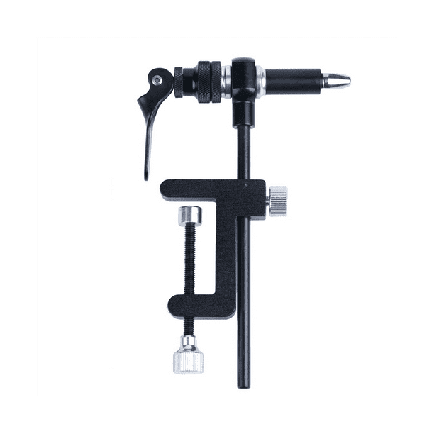 Qtmnekly Rotatable Fly Tying C-Clamp Tying Vise with Steel Hardened Jaw  Rotating Hook Tools Tying Thread Bobbin Holder 