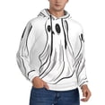 thumbnail image 2 of Naloa Cute Ghost Simple Drawing Men's Casual Hooded Collar Drawstring Hoodies Pullover Sweatshirts Casual Long Sleeve Shirts-X-Large, 2 of 7