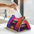 thumbnail image 5 of Kdxio Neon Cassette Tape Print Tissue Box Cover,Modern PU Leather Rectangular Tissue Box Holder for Bathroom Living Room Bedroom Office Desk Car Home, 5 of 6