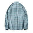 thumbnail image 7 of ZUKMRJPC Men's Long Sleeve Shirt Casual Lightweight Button Personality Checkered Printed Lapel Shirts with Pocket, 7 of 7