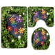 thumbnail image 1 of ABPHQTO Bienvenido a mi jardín Juego de alfombras de baño de 3 piezas Alfombra de baño Alfombra de contorno y tapa de inodoro, 1 of 2