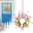 thumbnail image 1 of Easter Egg Candle Rings Wreaths Artificial Spring Easter Egg Berry Wreath For Front Door Hanging Kitchen Cabinet Wreath With Ribbon For Porch Wall Window Farmhouse Decor, 1 of 9