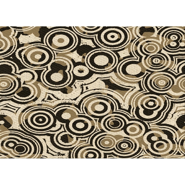 Ahgly Company Tapis d'Intérieur Lavables en Machine Rectangulaire Transitionnel Brun Chocolat, 5' x 8'