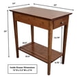 thumbnail image 6 of Solid Bamboo Recliner Table with Drawer Mahogany, 6 of 7