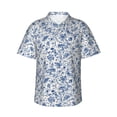 thumbnail image 1 of Balery Rabbit And Butterfly Camisas hawaianas de manga corta para hombre, camisas playeras de corte holgado, camisas de vacaciones con botones,Medium, 1 of 7