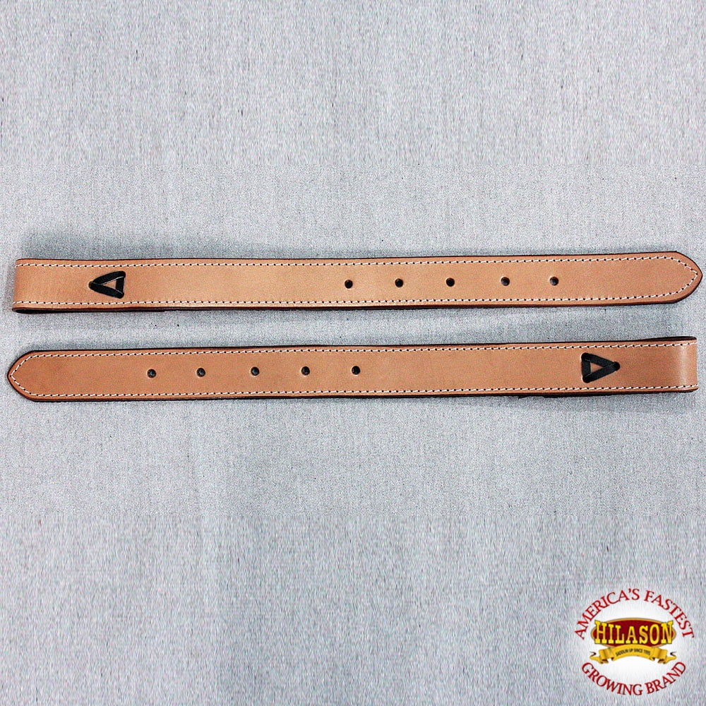 HILASON WESTERN LEATHER HORSE SADDLE BACK BILLETS PLAIN