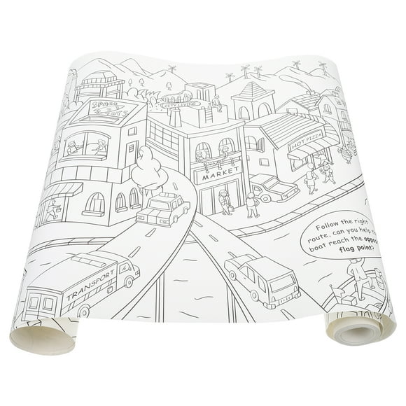 icolorfuled Giant Coloring Poster Kids Coloring Poster Children Themed Scene Poster Graffiti Painting Poster