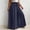 Navy, variant on ABSUYY Womens Plus Size Elastic Waist High Waisted Wide Leg Pants - Loose Fit Flowy Drawstring Palazzo Trousers Green,Size XL