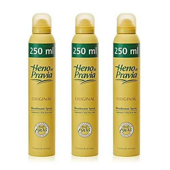 Heno de Pravia Deodorant Spray (Pack of 3) Original Scent 6.8 Fl Oz Each