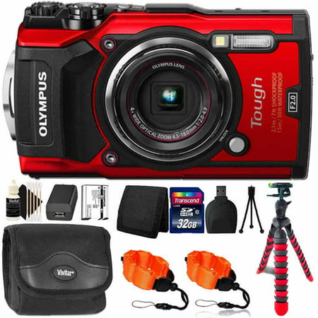 Olympus Tough TG-5 Waterproof Shockproof Digital Camera Red With 32GB