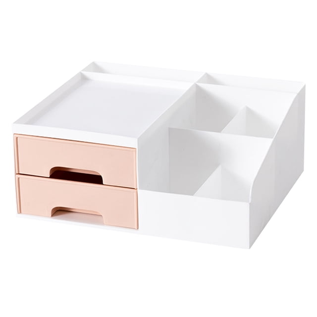 Organizador de escritorio Dinheiro con organizadores de cajones para el espacio de trabajo de oficina, soporte de escritorio, papelería de plástico