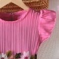 thumbnail image 5 of mgoYE Flower Girl's Tulle Dress Tutu Party Birthday Wedding Formal Fancy Flower Princess Dresses Size 5-6 Years Pink, 5 of 5