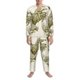 thumbnail image 3 of Sikiie Chickens Mens Pajama Set, Soft Warm Long Sleeve Sleepwear, Cozy Button-Down Pjs for Men-Large, 3 of 7
