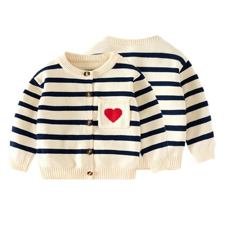 

Esaierr Toddler Baby Cardigans Sweater Kids Newborn Crewneck Sweater Boys Girls Cardigans Tops for 9M-6Y