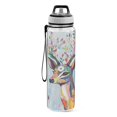 thumbnail image 2 of Sports Water Bottle 1000ML Tritan Food Grade Clear Water Bottle Fitness Outdoor Sports Bike Colorful Raindrop Deer, 2 of 7