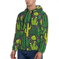 thumbnail image 3 of Naloa Cactus 1 Men's Casual Hooded Collar Drawstring Hoodies Pullover Sweatshirts Casual Long Sleeve Shirts-3X-Large, 3 of 7