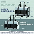 thumbnail image 7 of Katziela Quilted Chariot Pet Carrier With Removable Wheels and Double Telescopic Handle (Light Blue) Pack 1, 7 of 7