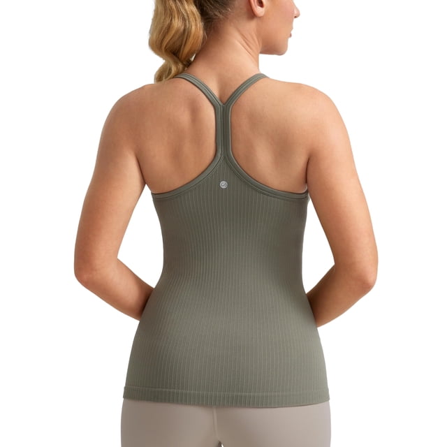 Musculosa CRZ YOGA con espalda nadadora y sostén incorporado Verde Oscuro XS