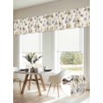 thumbnail image 6 of 2 Panels Gray Beige Floral Valance for Windows, Spring Modern Botanical Flowers Blossom Light Filtering Kitchen Curtains, Rod Pocket Window Treatment Curtain Valances for Living Room Bedroom, 42"x12", 6 of 9