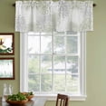 thumbnail image 3 of Sage Green White Curtain Valances for Windows, Kitchen Valance Window Treatments Panel 2 Pack, Abstract Grey Chrysanthemum Flower Rod Pocket Short Curtains for Bathroom Bedroom 60 x 18 Inch, 3 of 8