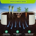 thumbnail image 2 of Qinaqin 4.5 x 2 1 FT Ovalado Galvanized Raised Garden Beds (2 Pcs) Blanco Abierto Ended Base Grande Metálico Planter para Vegetables y Flowers Tool Free Assembly, 2 of 5
