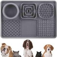 thumbnail image 2 of Slow Feeding Pet Licking Mat Placemat with Non-Slip Suction Cup - Easy to Clean Black, 2 of 8