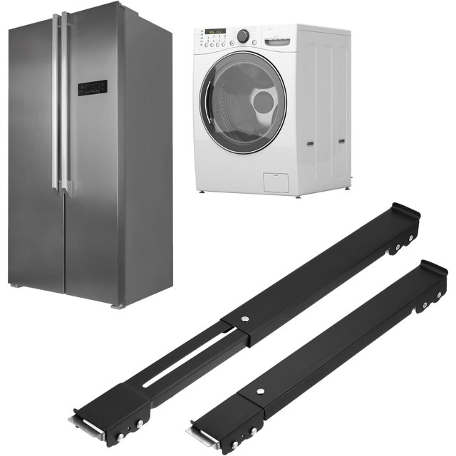 PATIKIL Rouleaux d'Appareils, Lot de 2 Glisseurs d'Appareils Extensibles avec 24 Roues, Déplacent Facilement les Laveuses, Sécheuses, Cuisinières, Réfrigérateurs, mini-Frigo, Appareils de Cuisine et Meubles, Noir