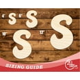 thumbnail image 3 of Unfinished Wood Groovy S Font Shape 8" / 1/2", 3 of 3