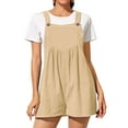 thumbnail image 3 of xiaxaixu Women's Short Overalls Casual Summer Rompers Sleeveless Solid Color Shortalls Baggy Jumpsuits, 3 of 4