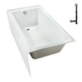 thumbnail image 5 of Streamline NAL-5600-CH 66 in. x 32 in. Acrylic Left-Hand Drain Alcove Bathtub in Glossy White With External Drain in Polished Chrome, 5 of 10