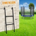 thumbnail image 6 of SereneLife  2 Step Weather Resistant Galvanized Steel Trampoline Climbing Trampoline Safety Ladder 13.0’’ x 4.7’’ x 39.8’’ -inches, 6 of 6
