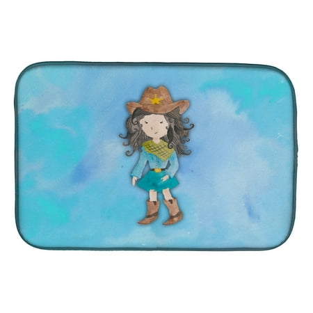 

Carolines Treasures BB7367DDM Cowgirl Watercolor Dish Drying Mat 14 x 21 multicolor