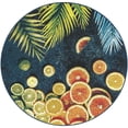 thumbnail image 2 of Unique Loom Outdoor Coastal Collection Area Rug - Citrus (4' 1" Round Multi/Blue), 2 of 8