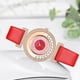 thumbnail image 3 of Pulseras para mujer, regalos para mujer LINJIE Reloj de cuarzo de moda para mujer Reloj con correa de cuero Reloj analógico Conjunto Reloj de aleación, 3 of 5