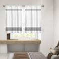 thumbnail image 6 of Short Tier Curtains for Kitchen Bathroom, Japanese Plaid Cafe Curtains, Soft Airy Kitchen Sink Curtains with Kitchen Bathroom Window Curtains, 39" L x 27.5" W, 2 Panels, 6 of 6